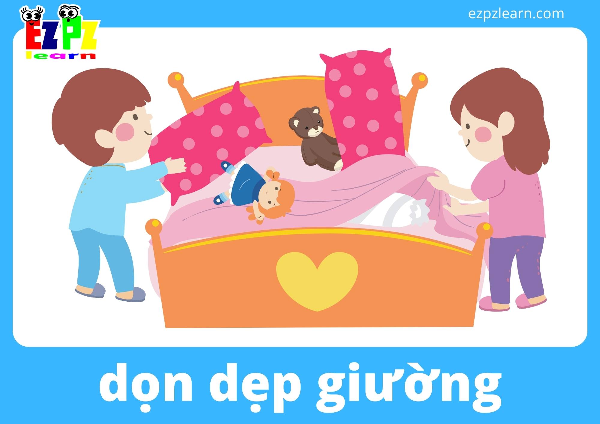 dọn dẹp giường